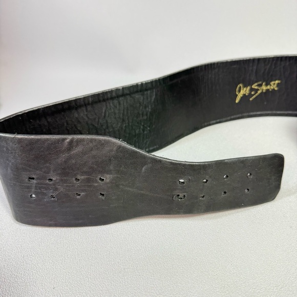 Jill Stuart Vintage Black Genuine Leather Bow Tie Wide Belt - Picture 7 of 12